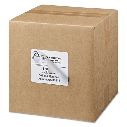 SHIPPING LABELS W/ TRUE BLOCK TECHNOLOGY, INKJET/ LASER PRINTERS - WHITE