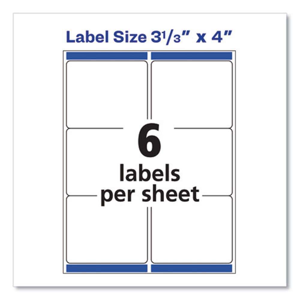 SHIPPING LABELS W/ TRUE BLOCK TECHNOLOGY, INKJET/ LASER PRINTERS - WHITE