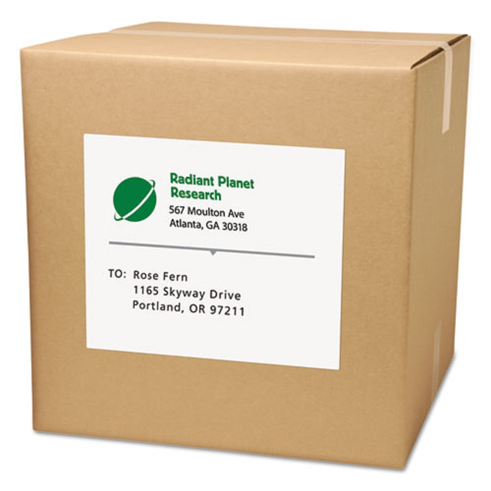 WHITE SHIPPING LABELS-BULK PACKS, INKJET/LASER PRINTERS