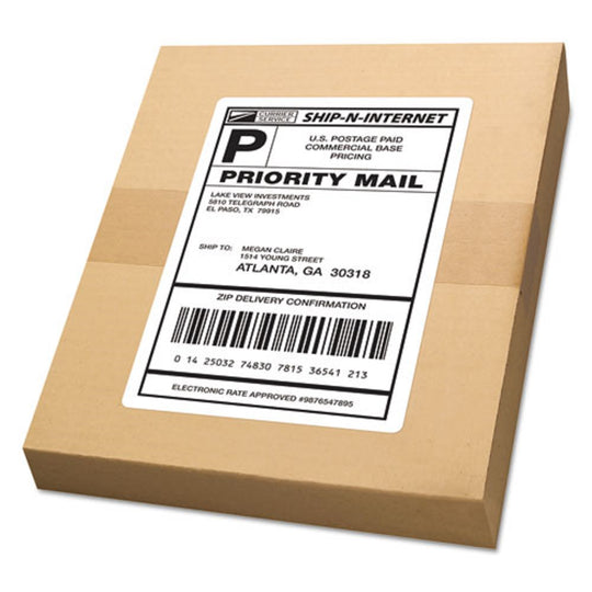 SHIPPING LABELS-BULK PACKS, INK - WHITE