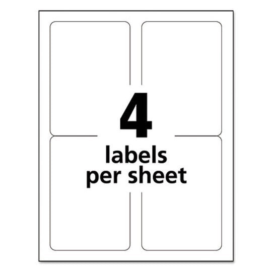 SHIPPING LABELS BULK PACKS, INKJET/ LASER PRINTERS - WHITE