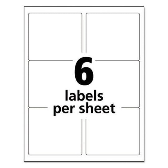 SHIPPING LABELS BULK PACKS, INKJET/ LASER PRINTERS - WHITE