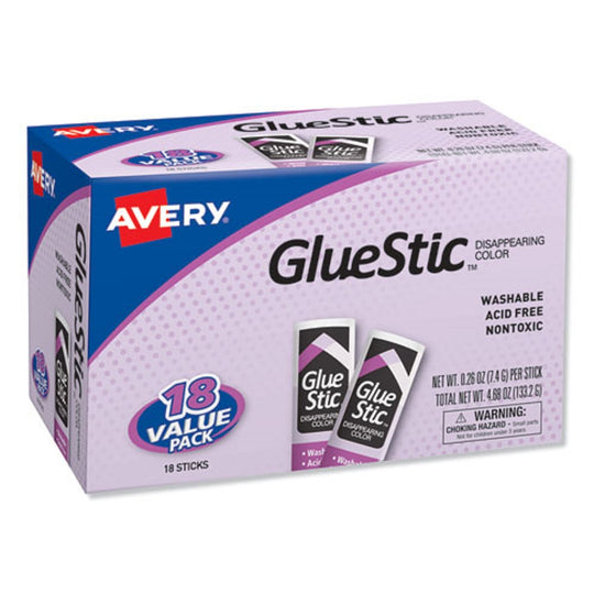 AVERY GLUE STIC DISAPPEARING PURPLE COLOR