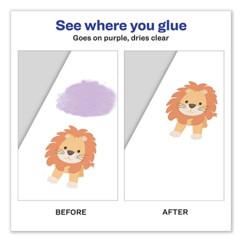 AVERY GLUE STIC DISAPPEARING PURPLE COLOR