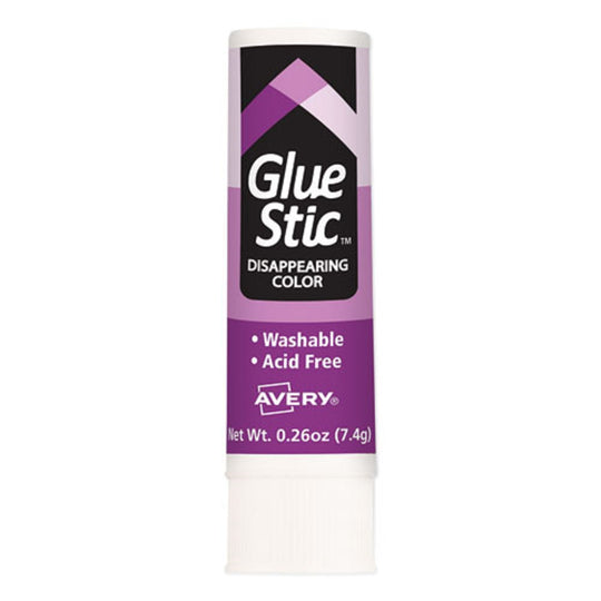 AVERY GLUE STIC DISAPPEARING PURPLE COLOR