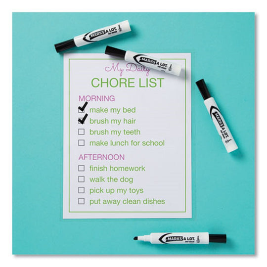 MARKS A LOT DESK STYLE DRY ERASE MARKER VALUE PACK - BLACK