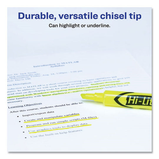 HI-LITER DESK-STYLE HIGHLIGHTER VALUE PACK - FLUORESCENT YELLOW