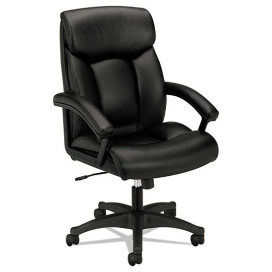 HON® HVL151 EXECUTIVE HIGH BACK LEATHER CHAIR - SUPPORTS UP TO 250 LB - BLACK