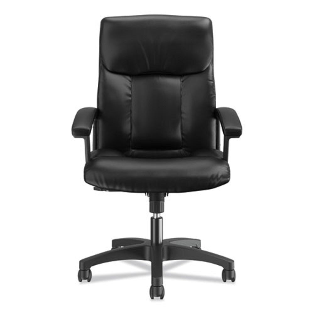 HON® HVL151 EXECUTIVE HIGH BACK LEATHER CHAIR - SUPPORTS UP TO 250 LB - BLACK