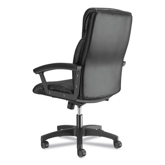 HON® HVL151 EXECUTIVE HIGH BACK LEATHER CHAIR - SUPPORTS UP TO 250 LB - BLACK