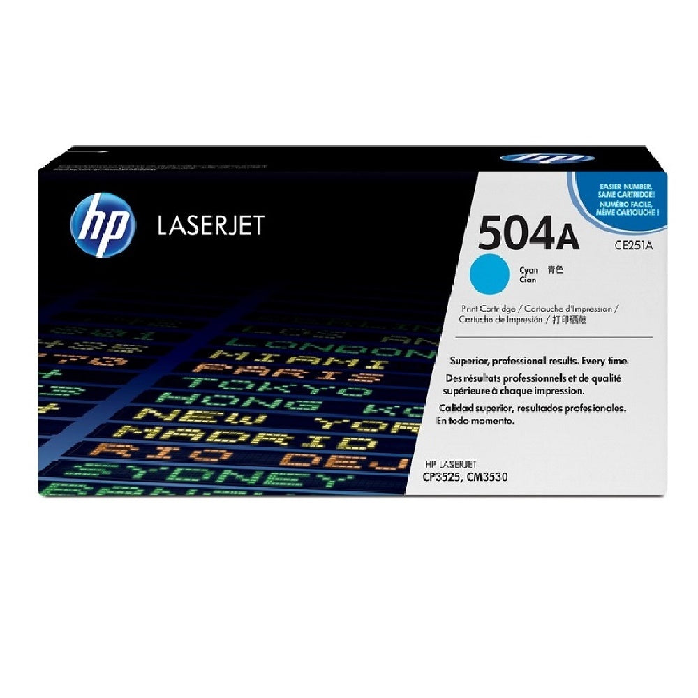 HP 504A CYAN ORIGINAL LASERJET TONER CARTRIDGE