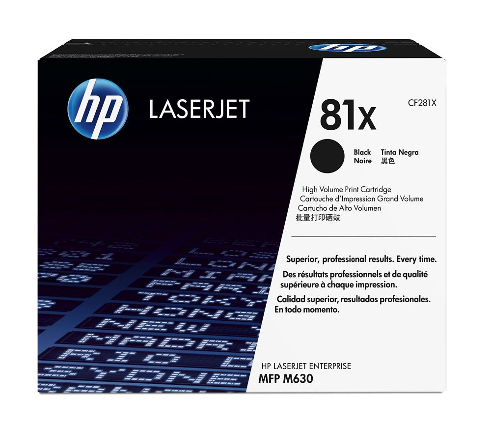 HP 81X HIGH YIELD BLACK ORIGINAL LASERJET TONER CARTRIDGE