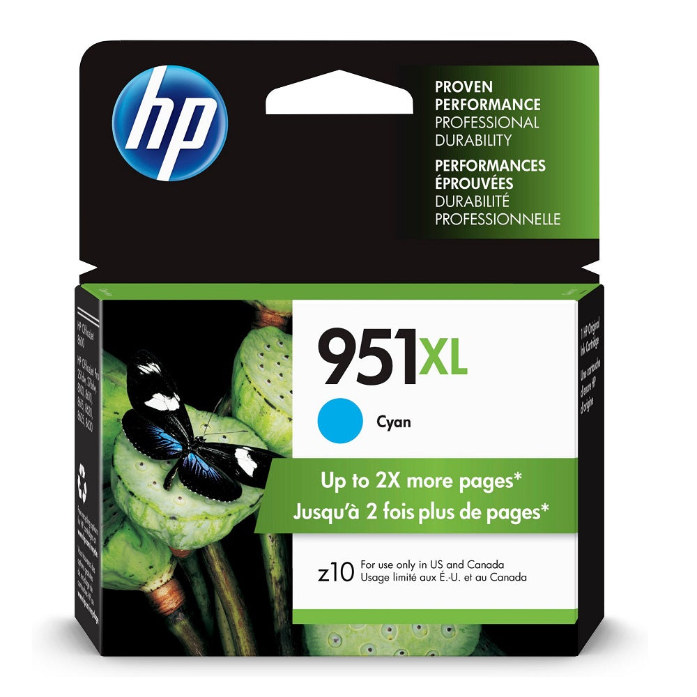 HP 951XL ORIGINAL HIGH YIELD CYAN INK CARTRIDGE