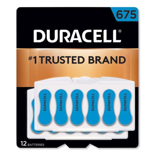 DURACELL® HEARING AID BATTERY - 675 - 12/PACK