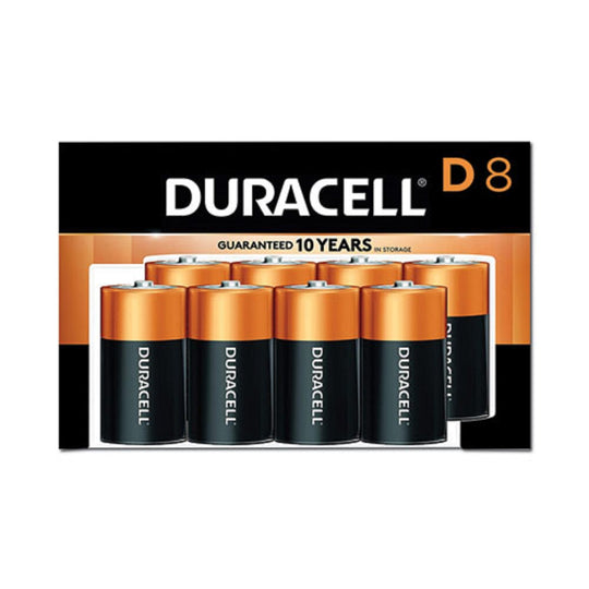 DURACELL® COPPERTOP ALKALINE D BATTERIES - 8/PACK