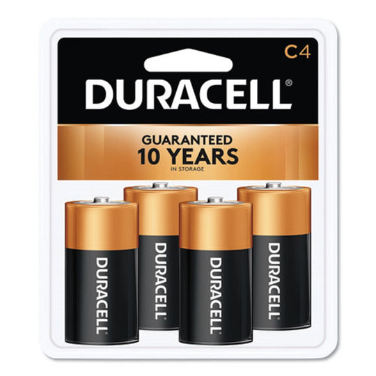 DURACELL® COPPERTOP ALKALINE C BATTERIES - 4/PACK