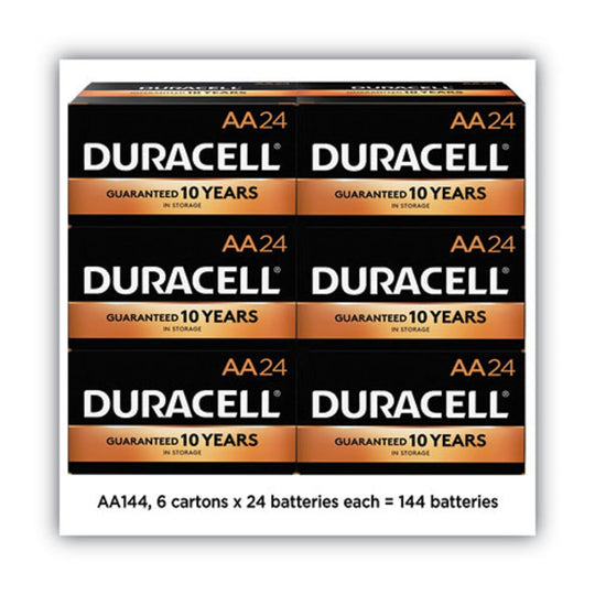 DURACELL® COPPERTOP ALKALINE AA BATTERIES - 144/CARTON