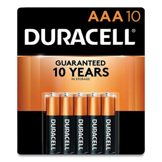 DURACELL® COPPERTOP ALKALINE AAA BATTERIES - 10/PACK