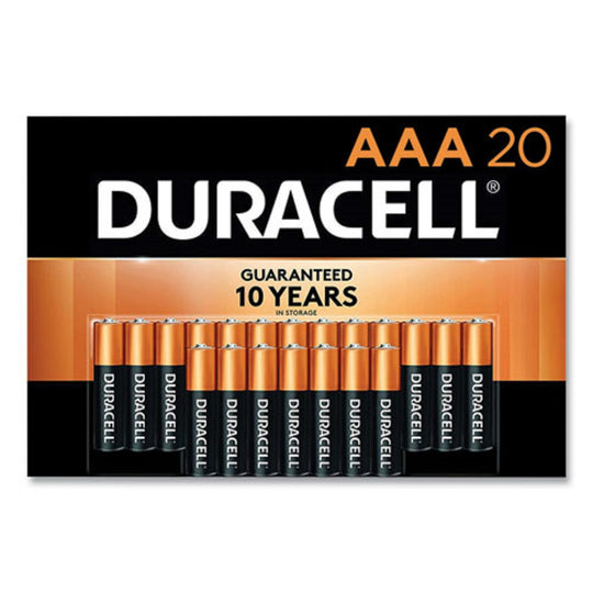 DURACELL® COPPERTOP ALKALINE AAA BATTERIES - 20/PACK