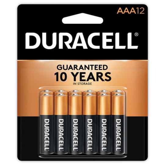 DURACELL® COPPERTOP ALKALINE AAA BATTERIES - 12/PACK