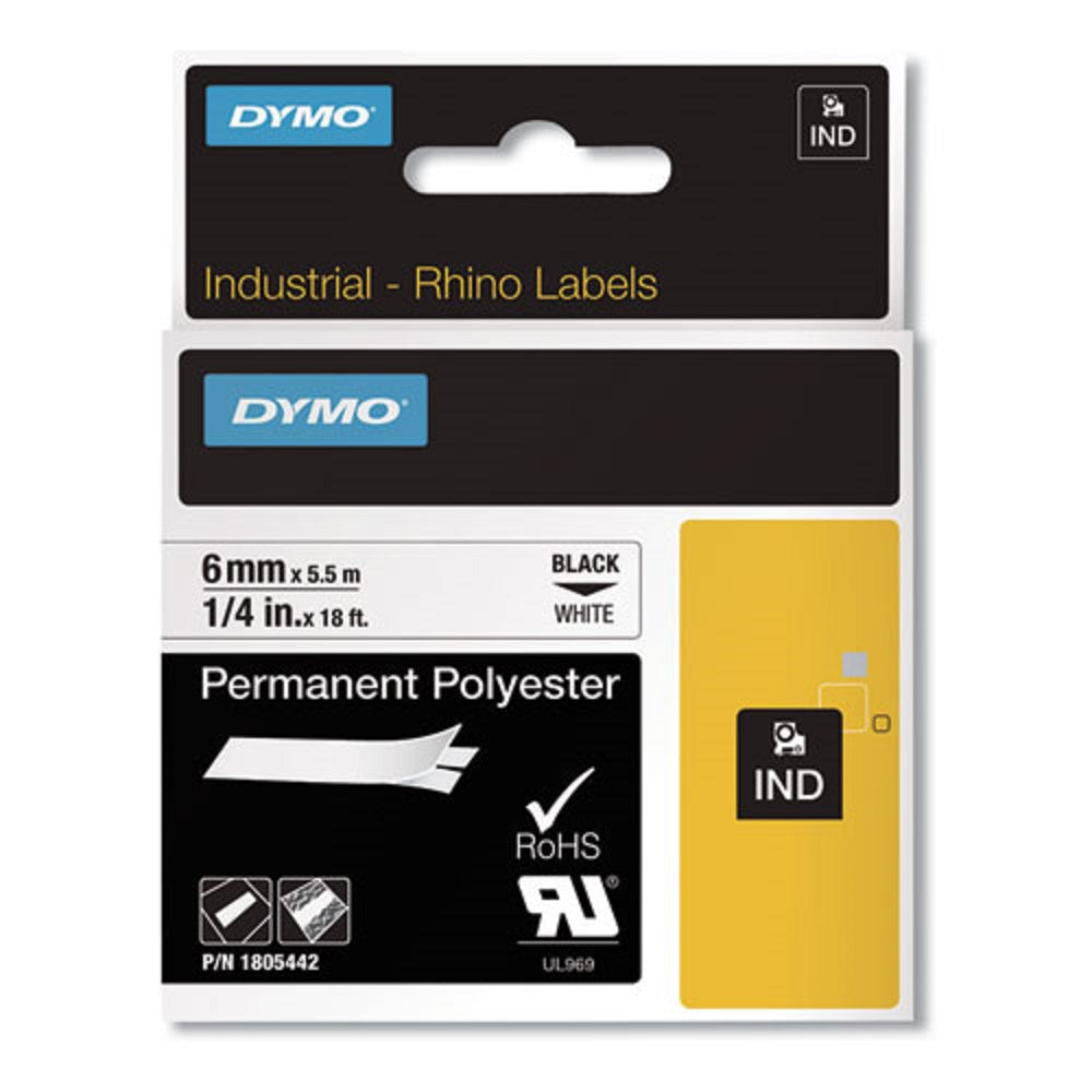 PERMANENT POLYESTER LABELS - WHITE