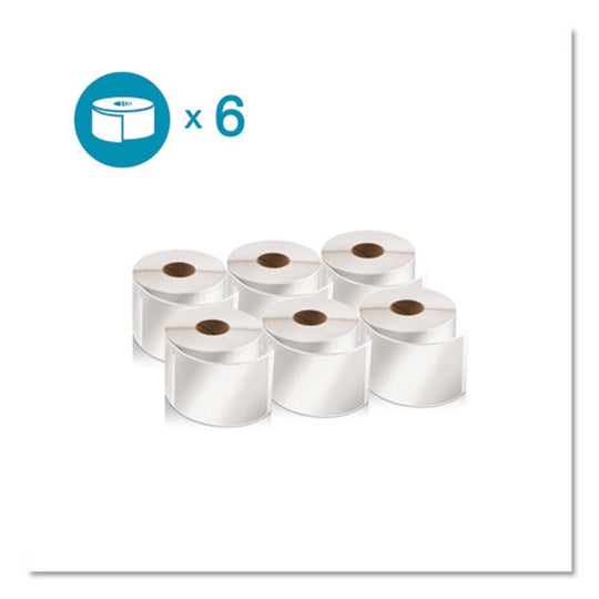 LW SHIPPING LABELS - 6 ROLLS/PACK - WHITE