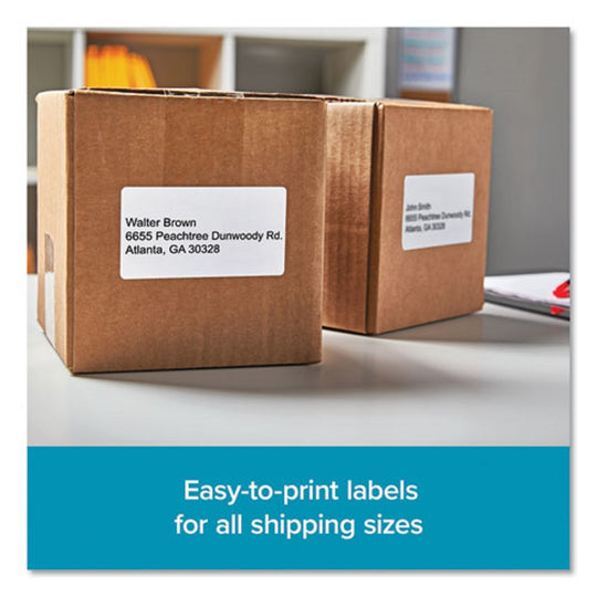 LW SHIPPING LABELS - 6 ROLLS/PACK - WHITE