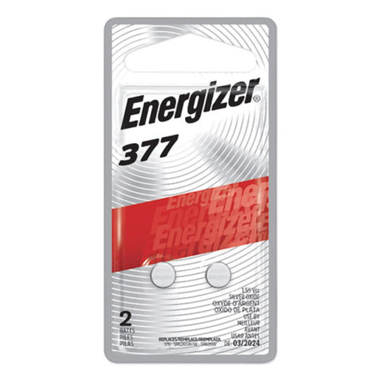 ENERGIZER® 377 SILVER OXIDE BUTTON CELL BATTERY - 2/PACK