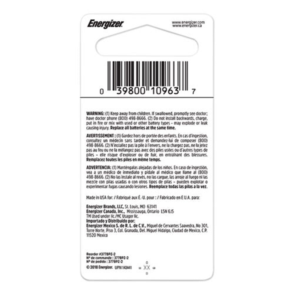 ENERGIZER® 377 SILVER OXIDE BUTTON CELL BATTERY - 2/PACK