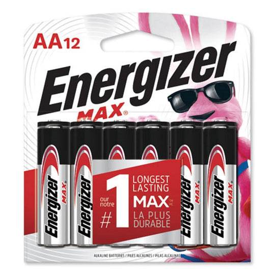 ENERGIZER® MAX ALKALINE AA BATTERIES - 12/PACK