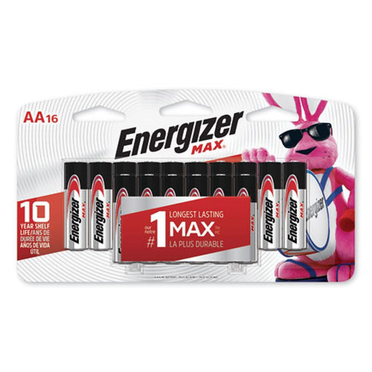 ENERGIZER® MAX ALKALINE AA BATTERY - 16/PACK