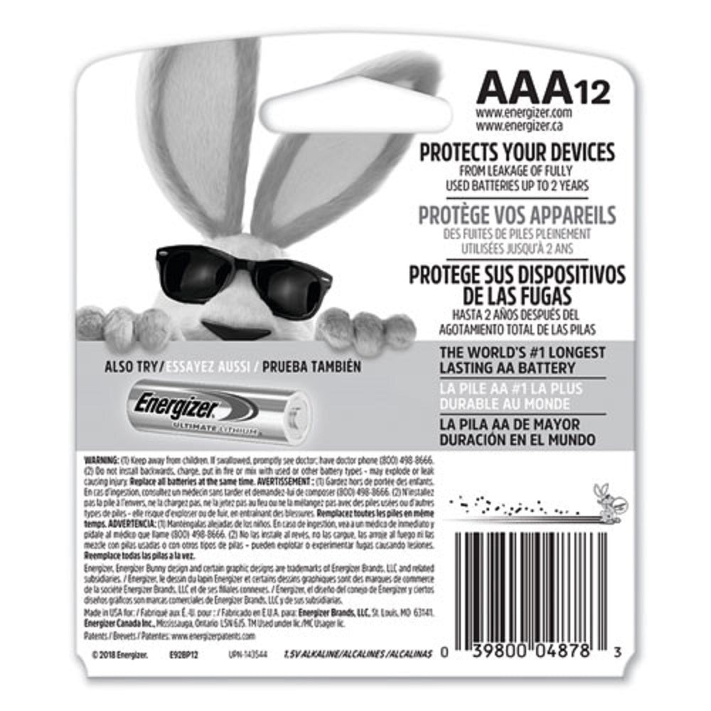 ENERGIZER® MAX ALKALINE AAA BATTERIES - 12/PACK