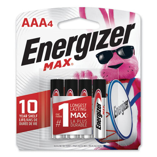 ENERGIZER® MAX ALKALINE AAA BATTERIES - 4/PACK