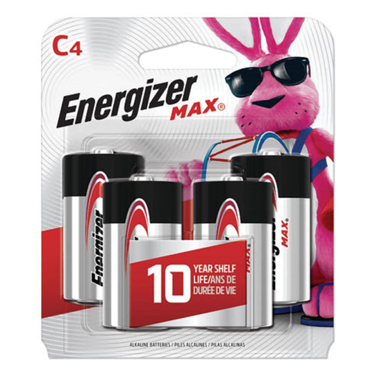 ENERGIZER® MAX ALKALINE C BATTERIES - 4/PACK