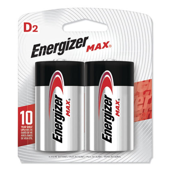 ENERGIZER® MAX ALKALINE D BATTERIES - 2/PACK