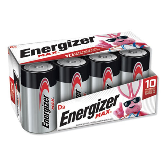 ENERGIZER®MAX ALKALINE D BATTERIES - 8/PACK