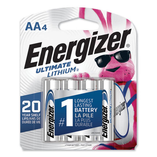 ENERGIZER® ULTIMATE LITHIUM AA BATTERIES - 4/PACK