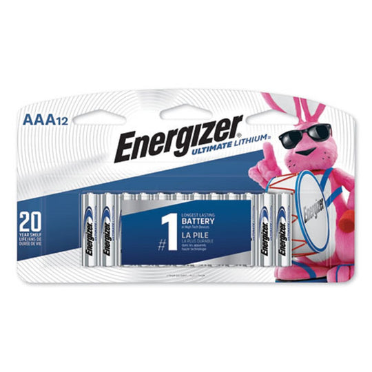 ENERGIZER® ULTIMATE LITHIUM AAA BATTERIES - 12/PACK