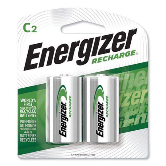 ENERGIZER® NiMH RECHARGEABLE C BATTERIES - 2/PACK