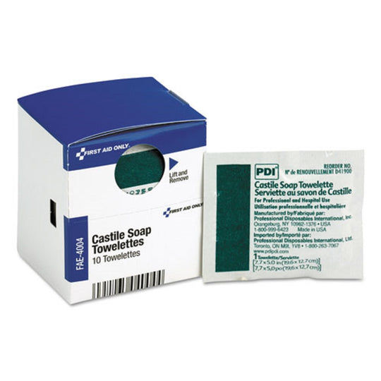 SMART COMPLIANCE CASTILE SOAP TOWELETTES - 10/BOX