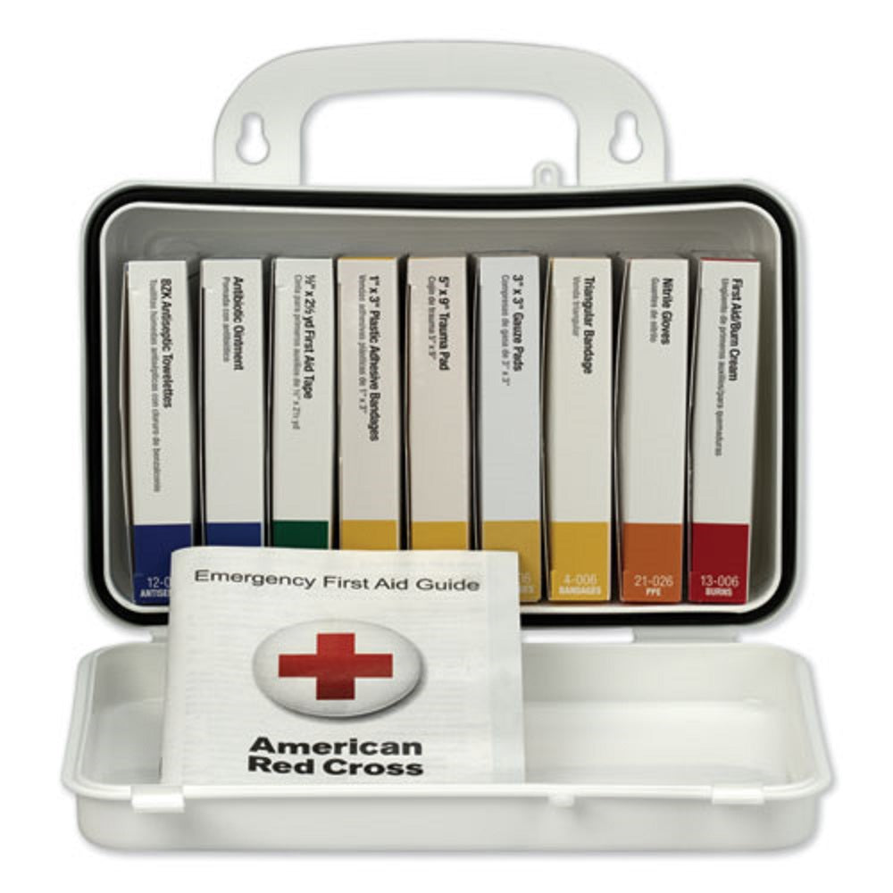 ANSI-COMPLIANT FIRST AID KIT - 64 PIECE- PLASTIC CASE