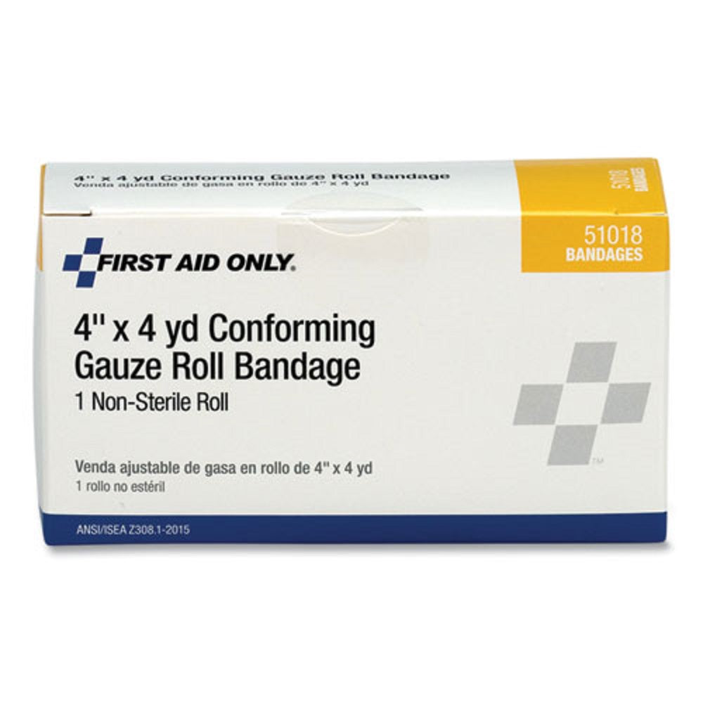 FIRST AID CONFORMING GAUZE BANDAGE - NON-STERILE - 4" WIDE