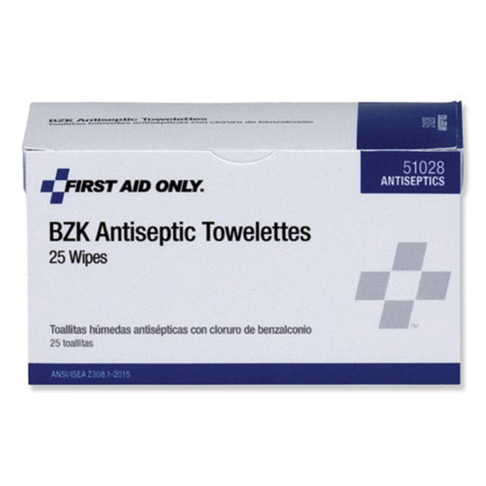 FIRST AID ANTISEPTIC TOWELETTES - 25/BOX