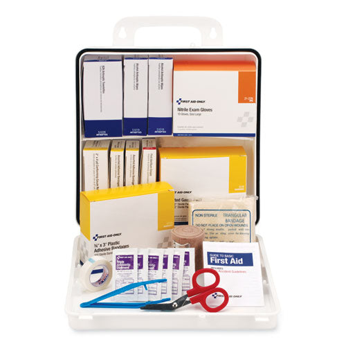 OFFICE FIRST AID KIT - FOR UP TO 75 PEOPLE - 312 PIECES - PLASTIC CASE