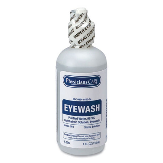 FIRST AID REFILL COMPONENTS DISPOSABLE EYE WASH - 4 oz BOTTLE