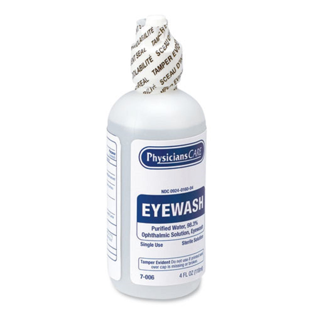 FIRST AID REFILL COMPONENTS DISPOSABLE EYE WASH - 4 oz BOTTLE