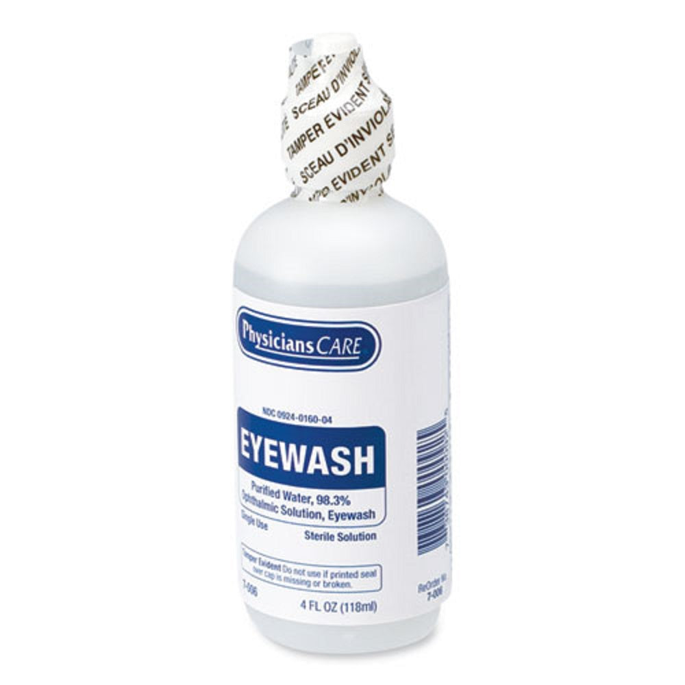 FIRST AID REFILL COMPONENTS DISPOSABLE EYE WASH - 4 oz BOTTLE