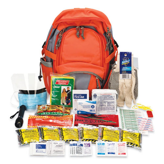 EMERGENCY PREPAREDNESS FIRST AID BACKPACK - XL - 63 PIECES - NYLON FABRIC