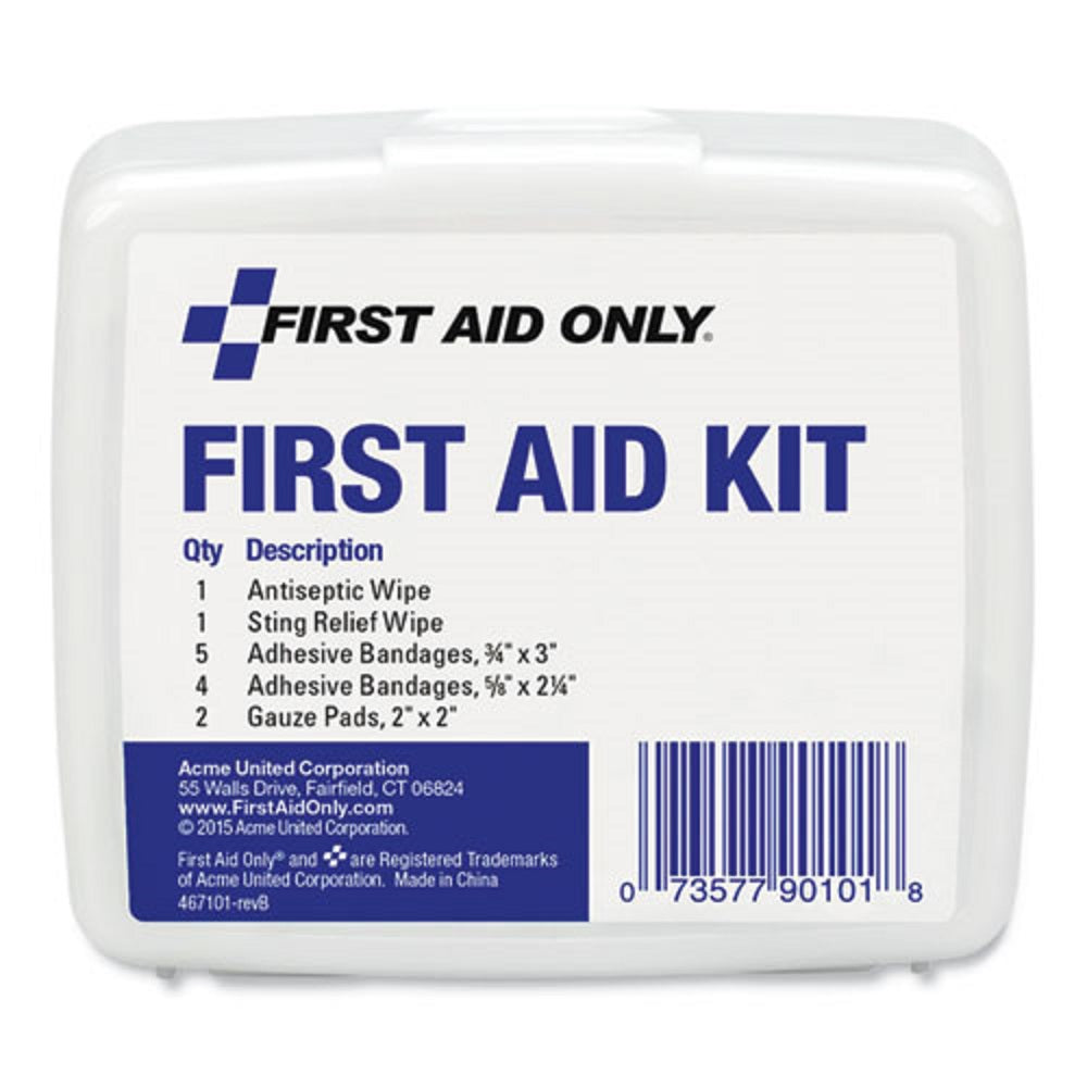 FIRST AID ON THE GO KIT - MINI - 13 PIECES -  PLASTIC CASE