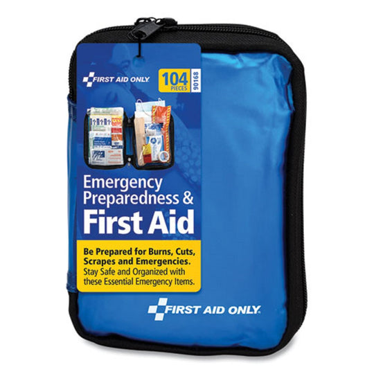 SOFT-SIDED FIRST AID AND EMERGENCY KIT - 105 PIECES - SOFT FABRIC CASE